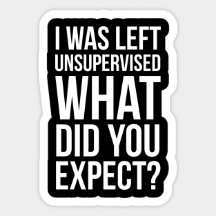 I Was Left Unsupervised What Did You Expect? Sticker